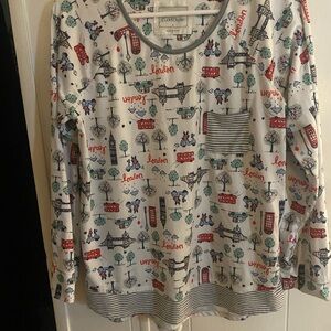 Cuddl Duds London Themed Pajamas set soft and comfortable